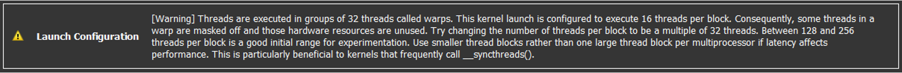 Launch Configuration warning